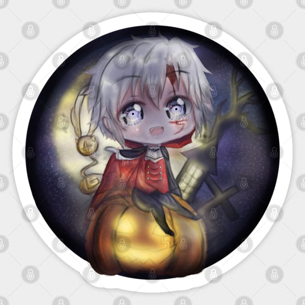 Allen Walker [Halloween, D Gray Man] Sticker by Allen-Nyuu